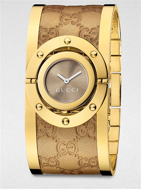 gucci gold bracelet watch women's|gucci bangle watches ladies.